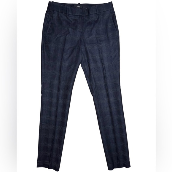 Theory Women’s Plaid Wool Blend Dress Pants Size 2 Blue 29” Inseam - Picture 3 of 5